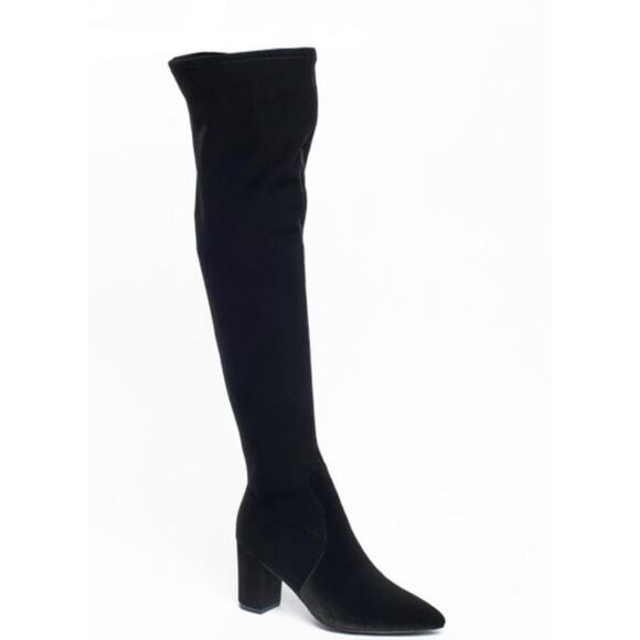 Women's Malia Wide Calf Block Heel Over-The-Knee Boots Size 12 Grey NWT - Picture 6 of 6
